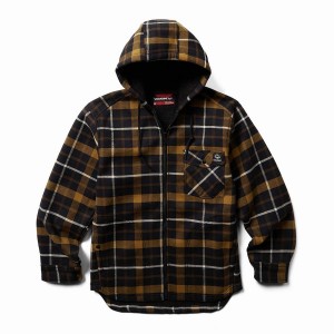 Black Brown Wolverine Bucksaw Sherpa Shirt Men Jackets | YTW4993LW