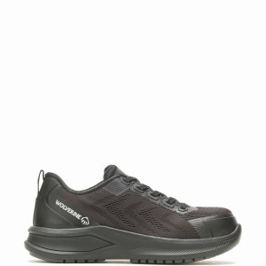 Black Wolverine Bolt DuraShocks® Knit CarbonMax® Women Work Shoes | OHR6293WA