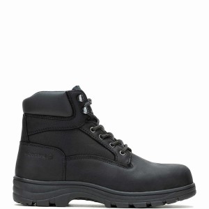 Black Wolverine Carlsbad 6" Steel-Toe Men Work Boots | LOC128CU