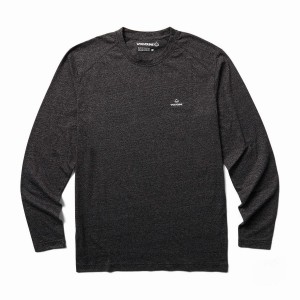 Black Wolverine Edge Long Sleeve Men Shirts | AAY786JL