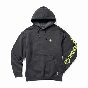 Black Wolverine Graphic- Sleeve Logo Men Hoodie | CNY1616KO