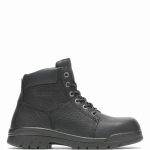 Black Wolverine Marquette Steel-Toe 6" Men Work Boots | JGY1812OO