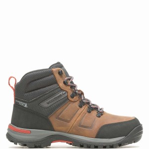 Brown Black Wolverine Chisel 6" Steel-Toe Men Work Boots | HAO3299MB