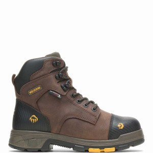 Brown Wolverine Blade LX Waterproof Met-Guard CarbonMAX 6" Men Work Boots | FCF1819RS