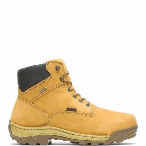 Brown Wolverine Dublin Waterproof Insulated 6" Men Work Boots | BIV8558NU