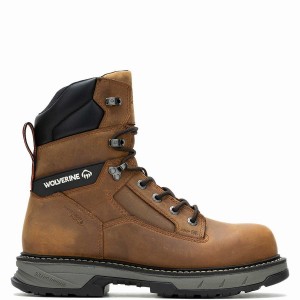 Brown Wolverine ReForce EnergyBound™ 8" CarbonMax® Men Work Boots | GLV1763HY