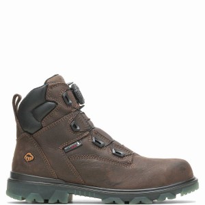 Coffee Wolverine I-90 EPX® BOA® CarbonMAX® 6" Men Work Boots | RJZ9614JC