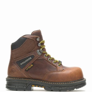 Dark Brown Wolverine Hellcat UltraSpring™ CarbonMAX® 6" Women Work Boots | WIY2634TS