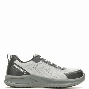 Grey Wolverine Bolt DuraShocks® Knit CarbonMax® Men Work Shoes | CVB157PL