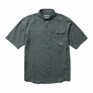 Grey Wolverine Driver Short Sleeve LW Men Shirts | BOQ5534EX