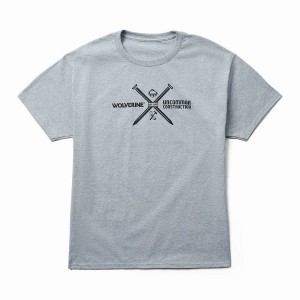 Grey Wolverine unCommon Construction Collection – Short Sleeve Graphic Tee Men T Shirts | NES8574QG