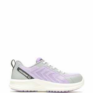 Purple Wolverine Bolt DuraShocks® Knit CarbonMax® Women Work Shoes | ITE7789MC