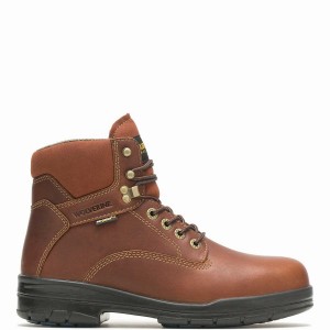 Red Brown Wolverine DuraShocks® SR 6" Steel Toe Men Work Boots | FAE6851ES