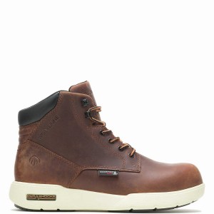 Red Brown Wolverine Kickstart DuraShocks® CarbonMAX® 6" Men Work Boots | LQI1466RZ