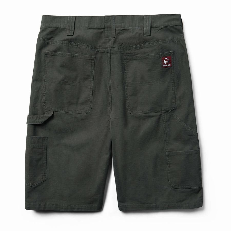 Black Green Wolverine Eaton Men Shorts | GJS3673YQ