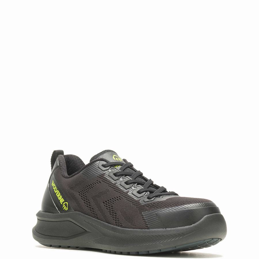 Black Wolverine Bolt DuraShocks® Knit CarbonMax® Men Work Shoes | WAP2083UN