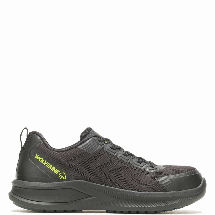 Black Wolverine Bolt DuraShocks® Knit CarbonMax® Men Work Shoes | WAP2083UN