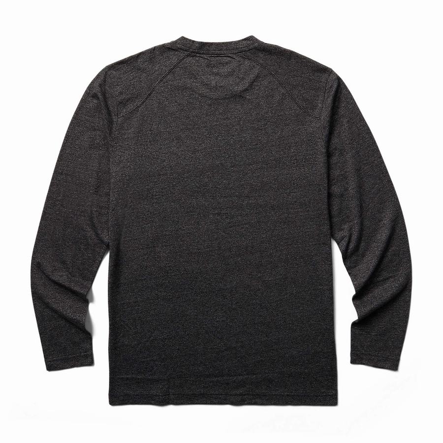 Black Wolverine Edge Long Sleeve Men Shirts | AAY786JL