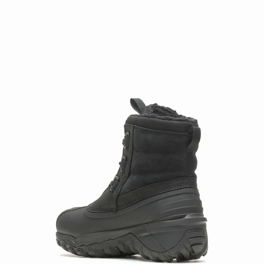 Black Wolverine Glacier Surge Insulated Men Work Boots | YVX459IQ