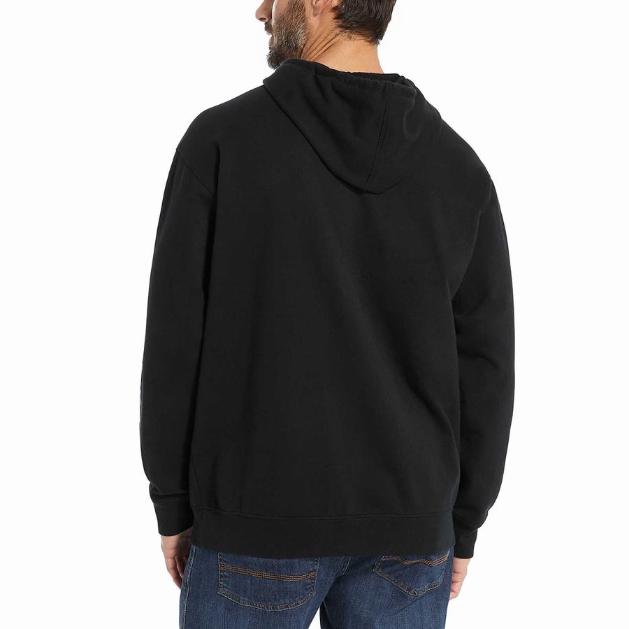 Black Wolverine Graphic - Americana Sleeve Men Hoodie | EQX2698RG