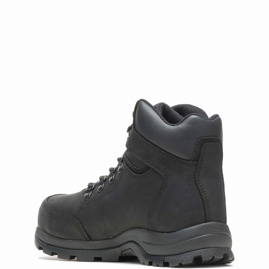 Black Wolverine Grayson Steel Toe Men Work Boots | KRL2123NT