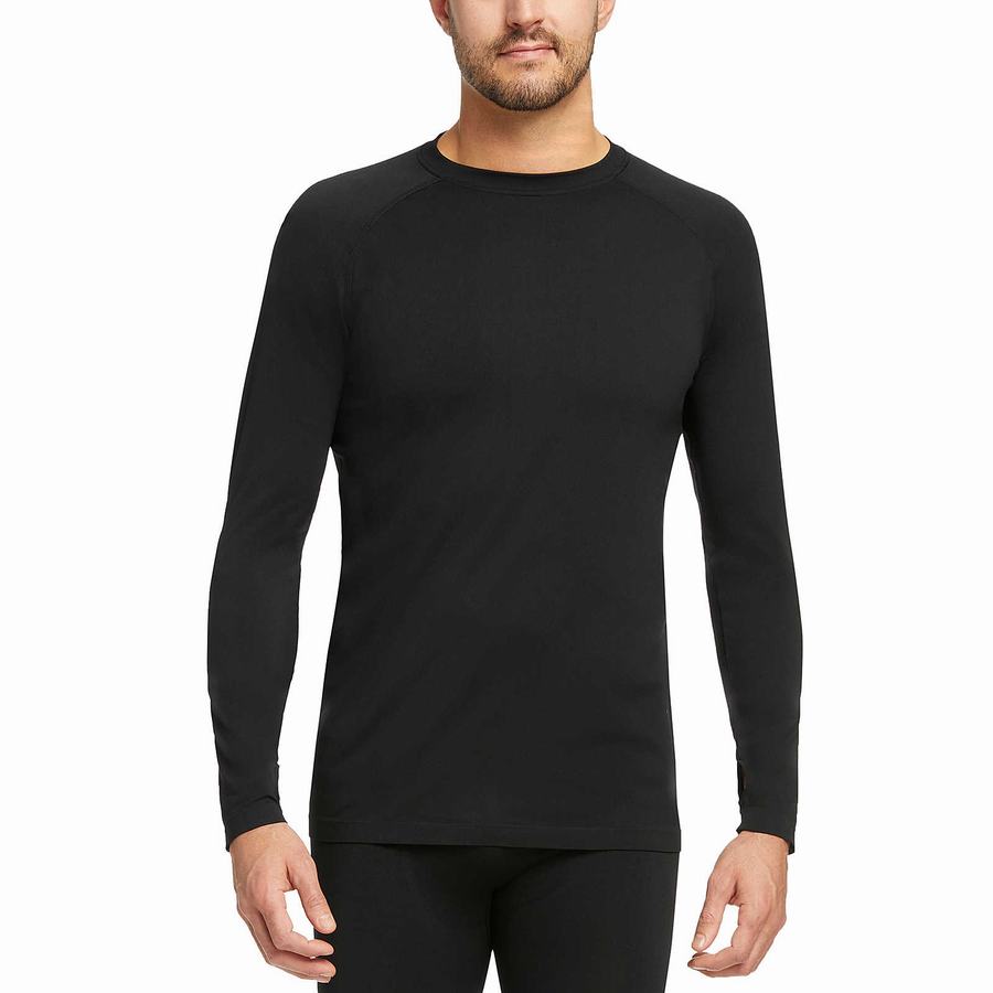 Black Wolverine Seamless Baselayer Long Sleeve Top Men T Shirts | LUR6941RN