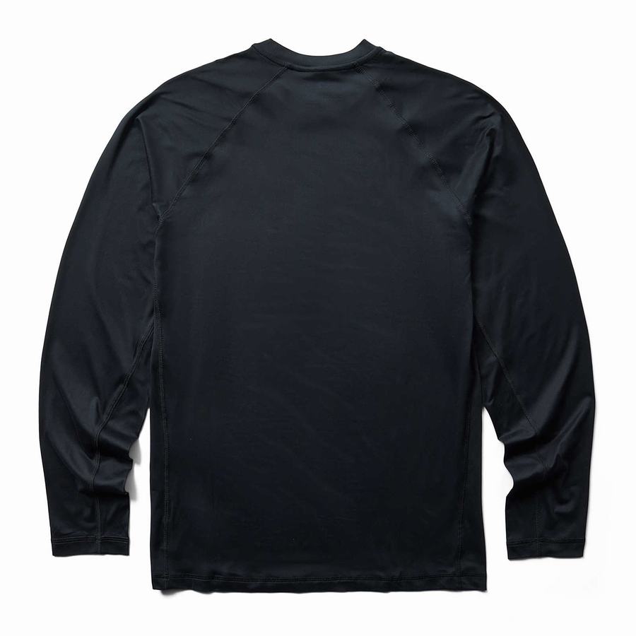 Black Wolverine Sun-Stop Eco Long Sleeve Tee Men T Shirts | WKM10043CO