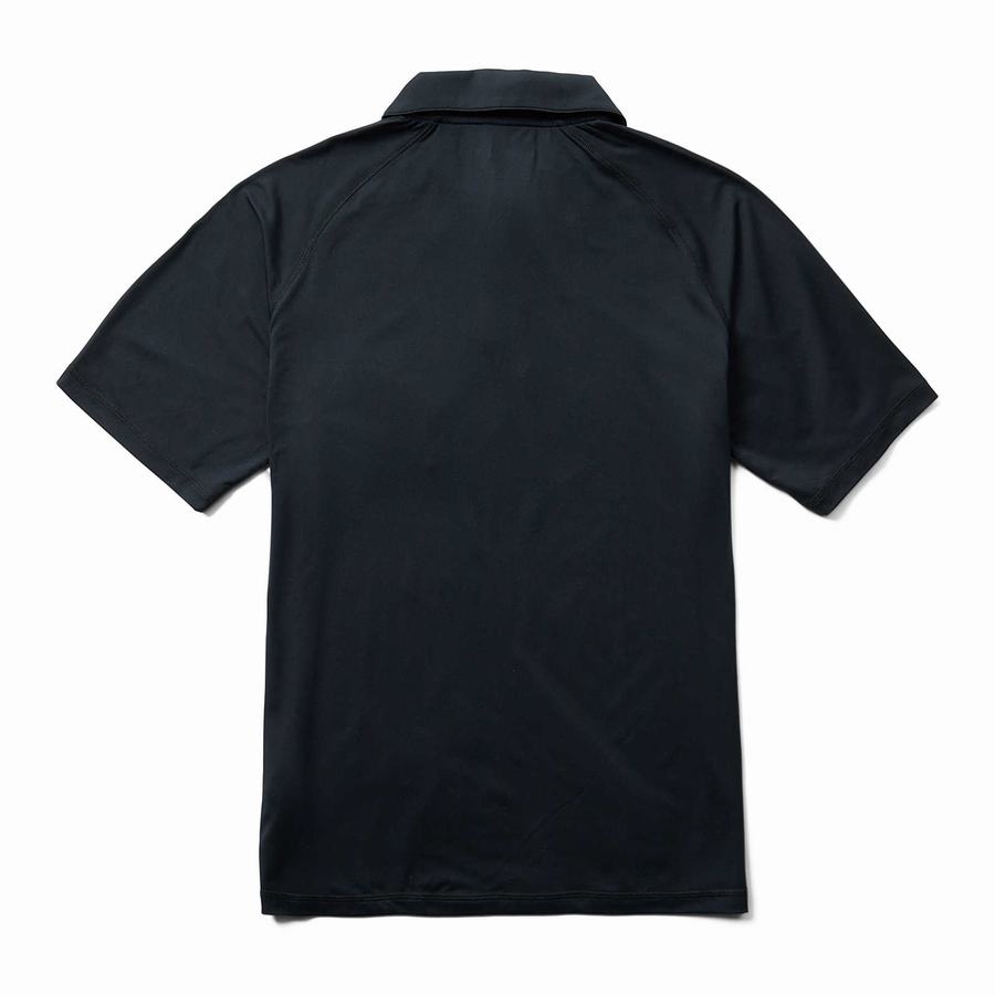 Black Wolverine Sun-Stop Eco Short Sleeve Polo Men T Shirts | GDN3465KI