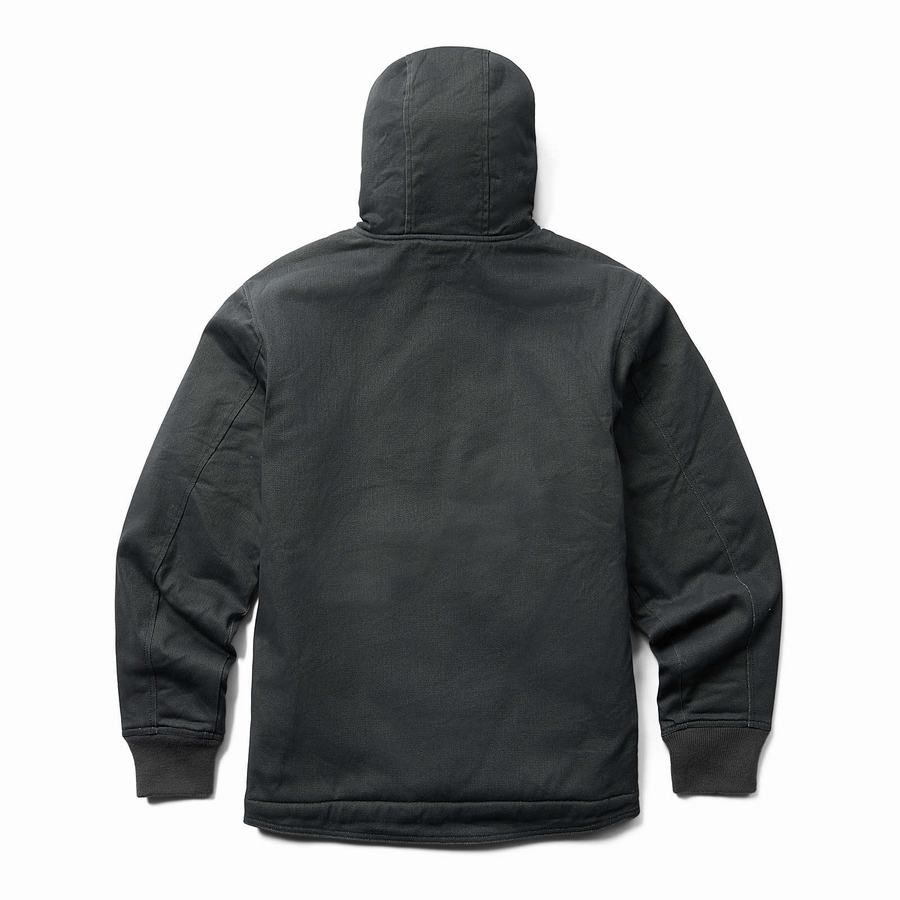 Black Wolverine Upland Sherpa Lined Hooded Men Jackets | PMA4249XD