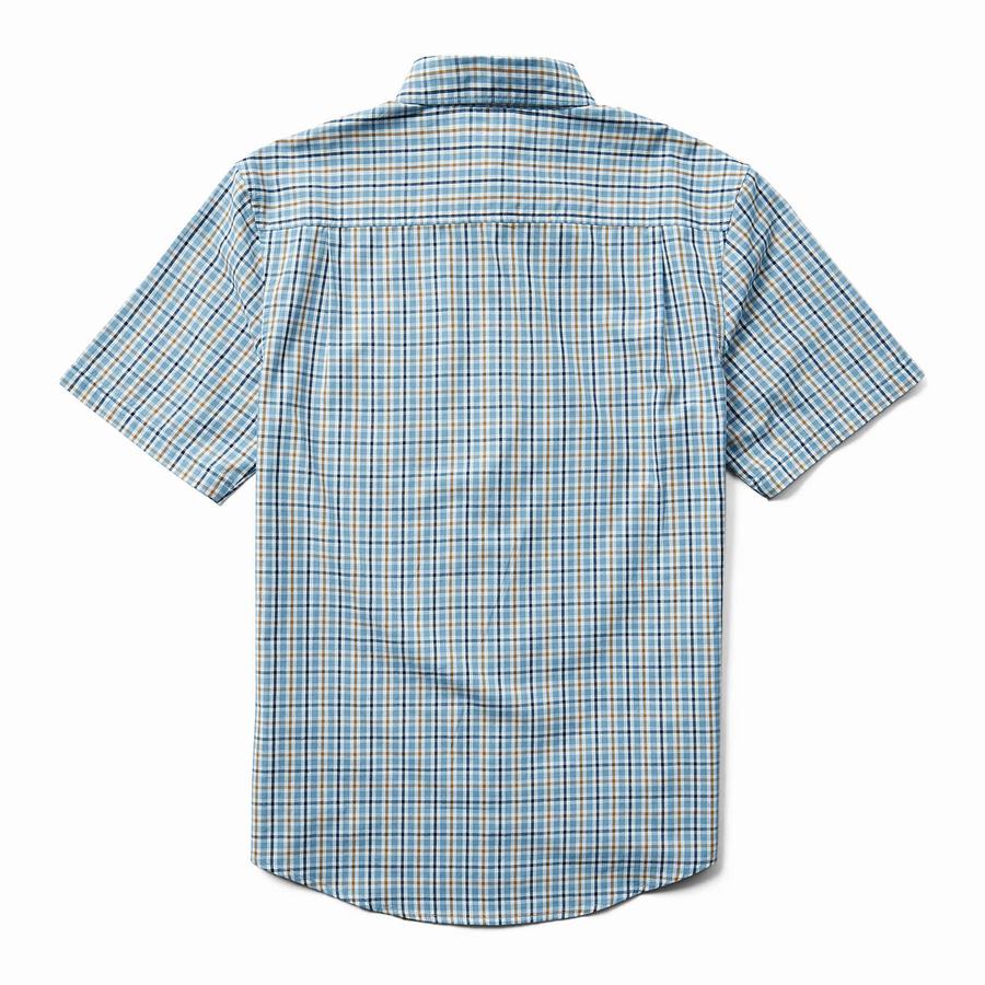 Blue Grey Wolverine Mortar Sleeve Men Shirts | KGK1672ZT