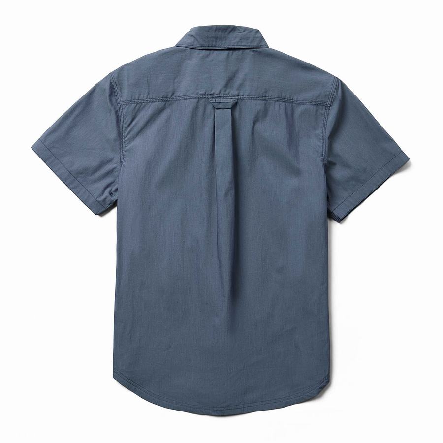 Blue Wolverine Grayson II Short Sleeve Chambray Men Shirts | SZH3434CL