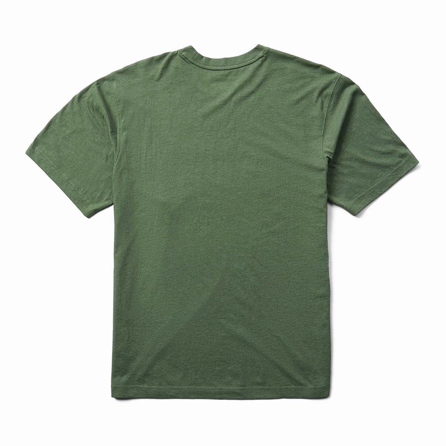 Brown Green Wolverine Classic Short Sleeve Graphic Tee Men T Shirts | QGY8621UV