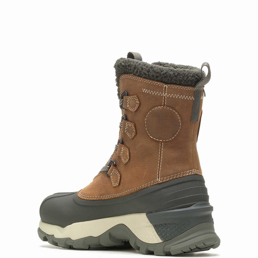 Brown Wolverine Glacier Surge Arctic Insulated Men Work Boots | CZQ5670AN