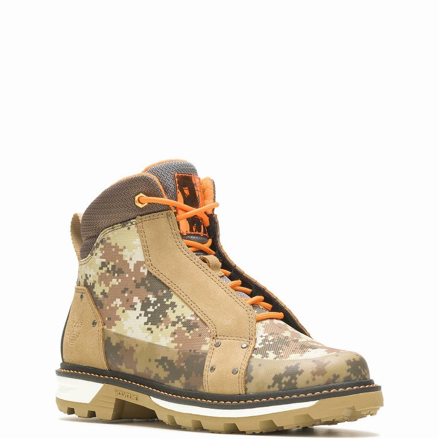 Brown Wolverine Halo Spartan Men Work Boots | GBE3223TF