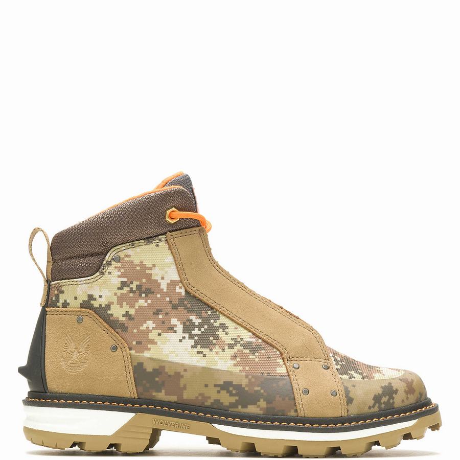 Brown Wolverine Halo Spartan Men Work Boots | GBE3223TF