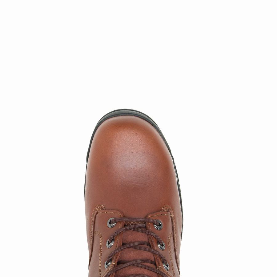 Brown Wolverine Harrison Lace-Up Steel-Toe 6