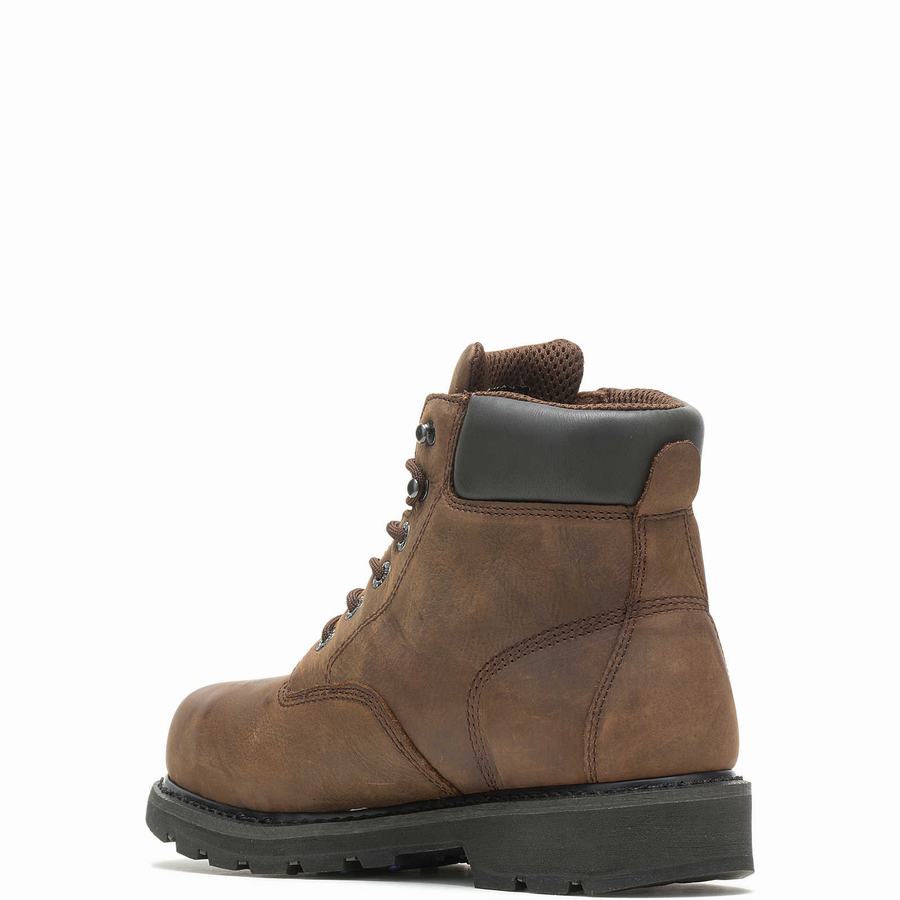 Brown Wolverine McKay Waterproof Steel-Toe 6” Men Work Boots | TWK2337BM