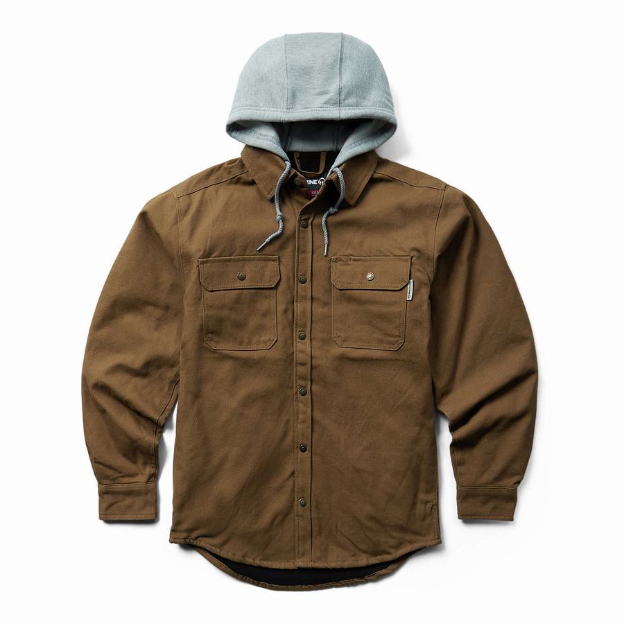 Brown Wolverine Overman Shirt Big & Tall Men Jackets | EUG672UH