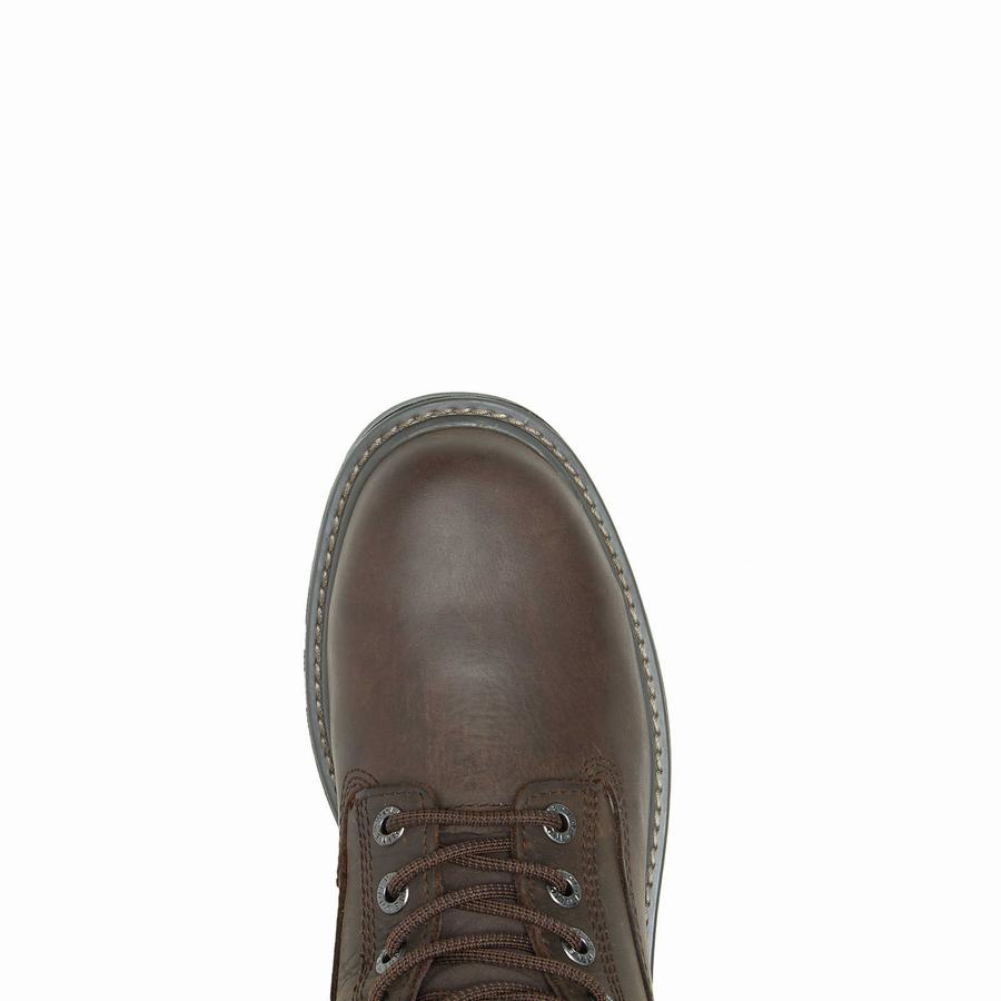 Dark Brown Wolverine Floorhand Waterproof Steel-Toe 6