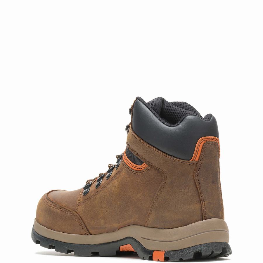 Dark Brown Wolverine Grayson Steel Toe Men Work Boots | FVR2857BB