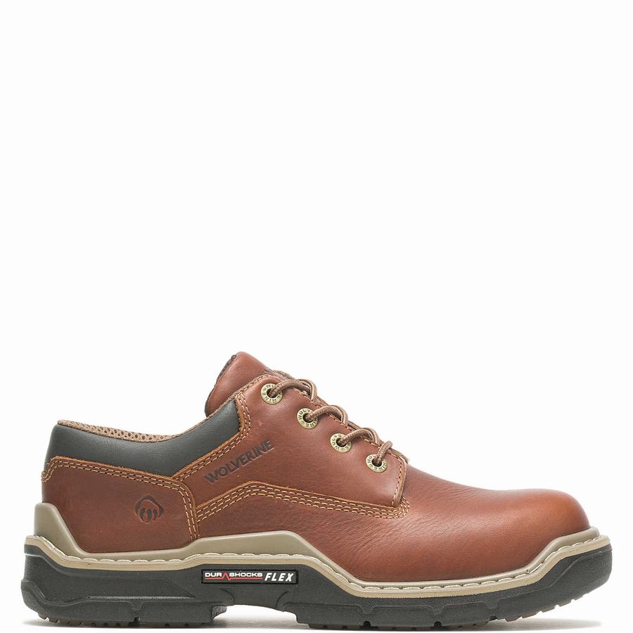 Dark Brown Wolverine Raider DuraShocks® Men Work Shoes | DMN6423XU