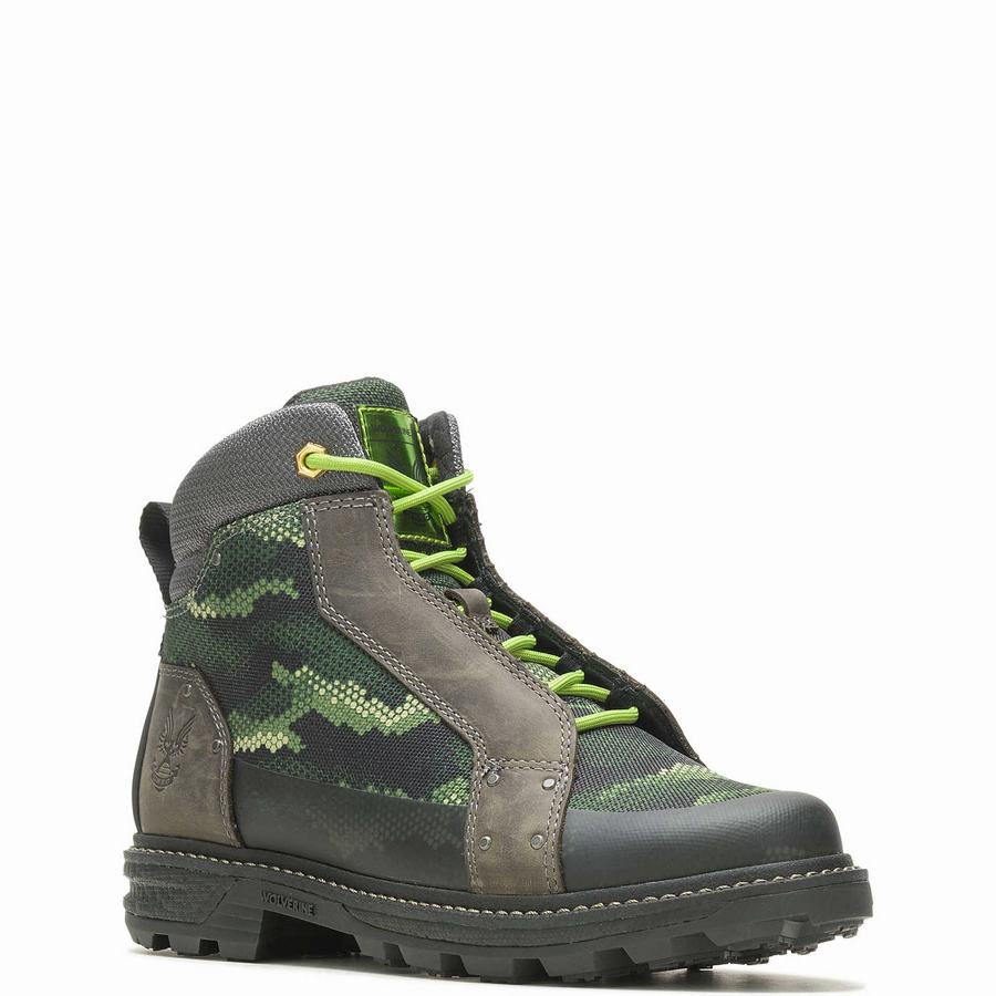 Green Wolverine Halo Spartan Men Work Boots | FPA971AK