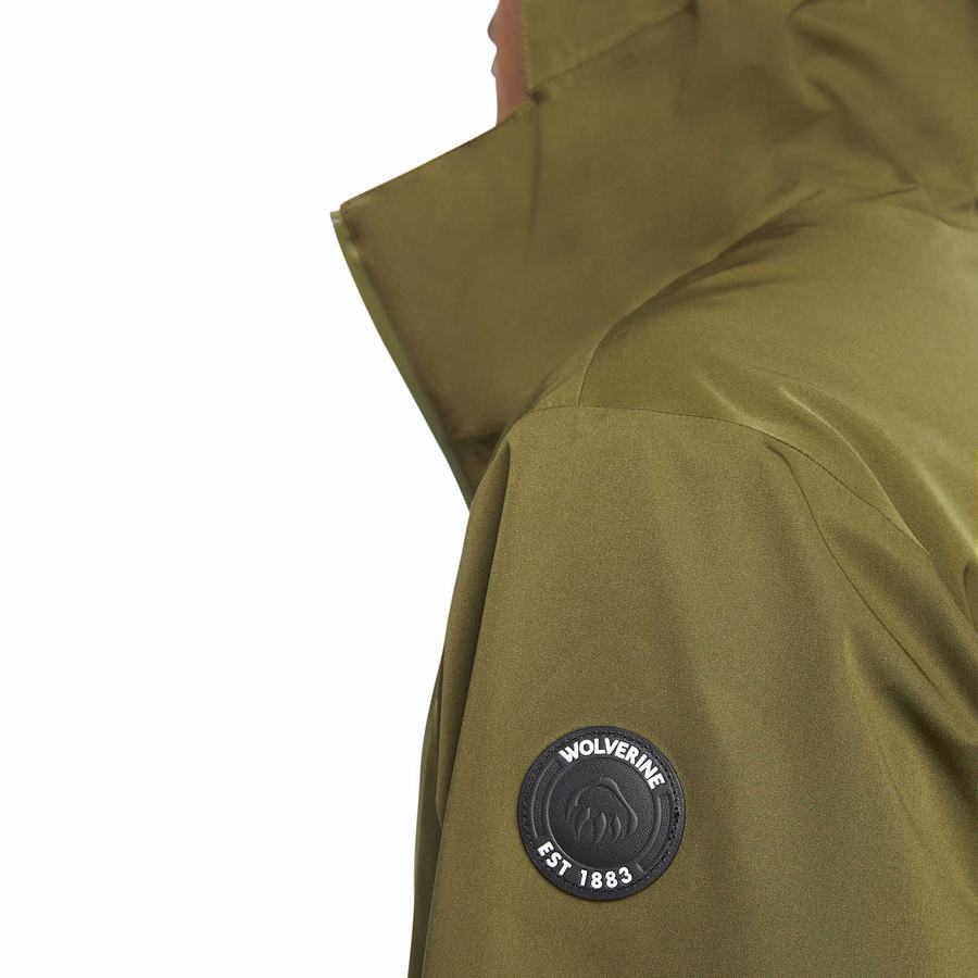 Green Wolverine Torrent 2.5L Rain Shell Men Jackets | EZZ8038QD