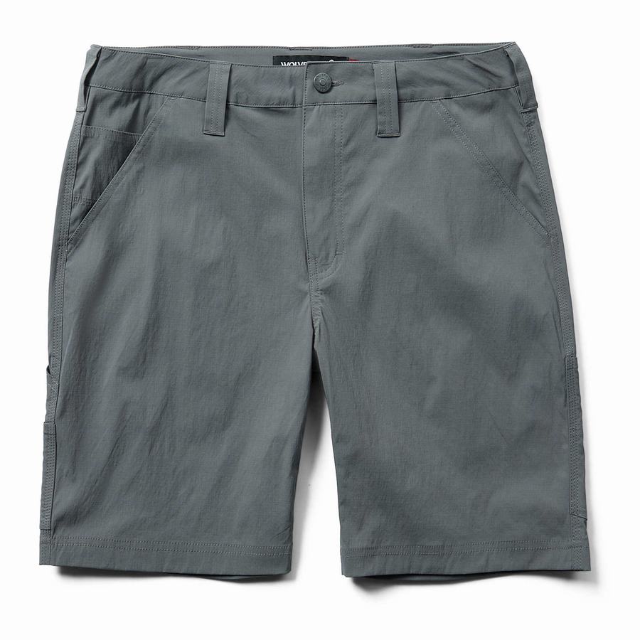 Grey Wolverine Bolt LW Ripstop Utility Men Shorts | TKB9223OJ