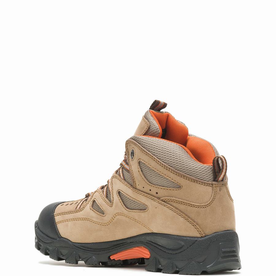 Light Brown Orange Wolverine Durant Waterproof Steel-Toe Men Work Boots | PCR1994GB