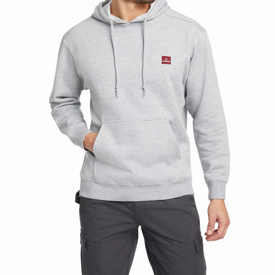 Light Grey Wolverine Midweight Pullover Men Hoodie | XEO8219ZU