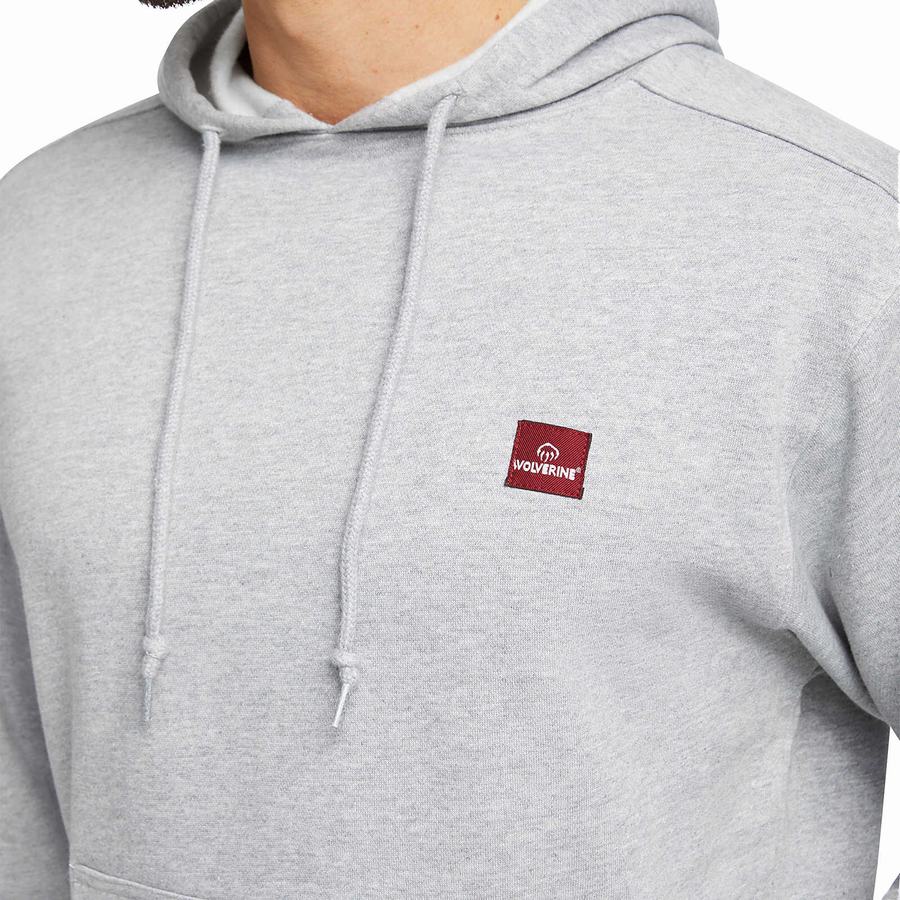 Light Grey Wolverine Midweight Pullover Men Hoodie | XEO8219ZU