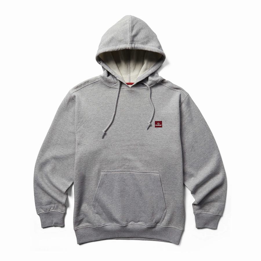 Light Grey Wolverine Midweight Pullover Men Hoodie | XEO8219ZU