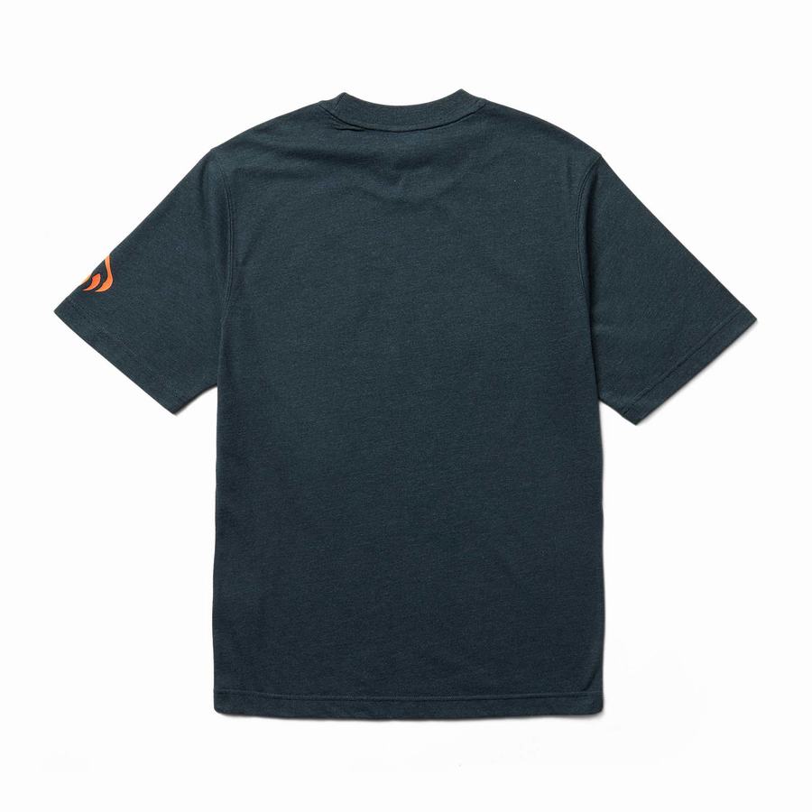 Navy Orange Wolverine Modern Fit Short Sleeve Graphic Tee Men T Shirts | NKL6892YN