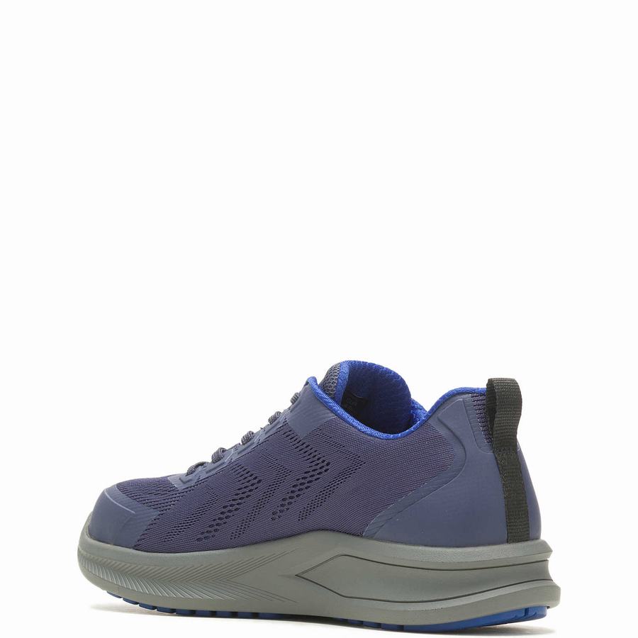 Navy Wolverine Bolt DuraShocks® Knit CarbonMax® Men Work Shoes | YTF8311LQ